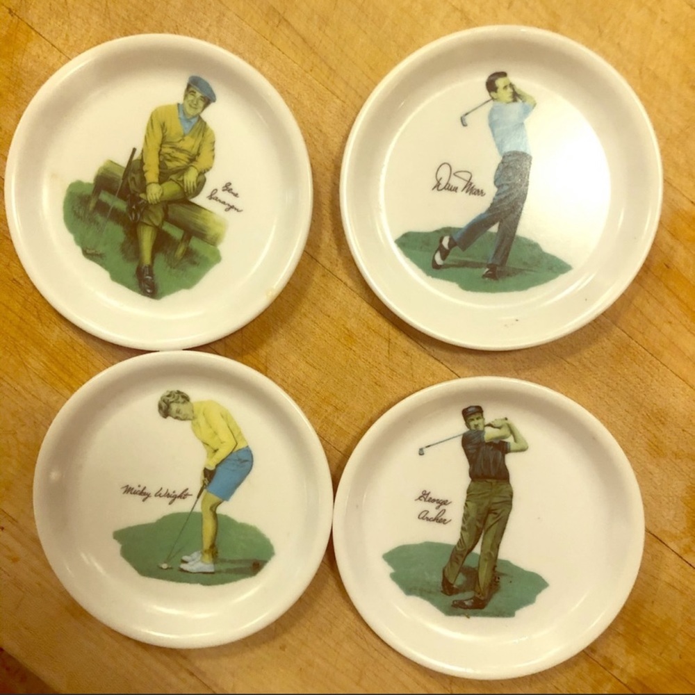 Wilson Coasters with Four Famous Golfers Printed